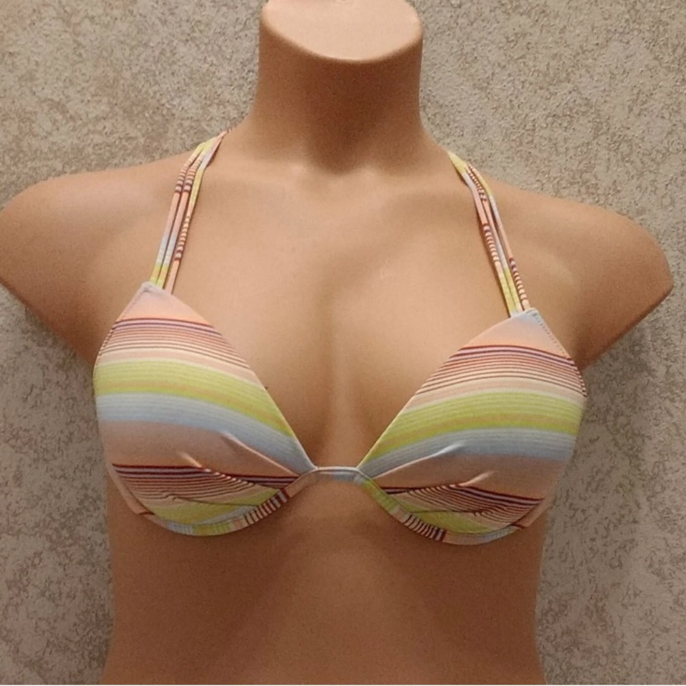 Victoria's Secret Multicolor Striped Bikini Top